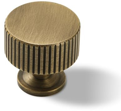 SALISENG Schrankknauf aus antikem Messing, gebürstet, goldfarben, 2 Stück, Messinggriffe für Badezimmer, Schlafzimmer, Schrank, Kleiderschrank, Möbelbeschläge