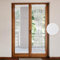 Moslovstar Lot de 2 rideaux transparents blancs pour porte-fenêtre, 63,5 x 182,9 cm, motif branches botaniques et feuilles, embrasse incluse