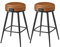 VASAGLE EKHO Collezione - Sgabelli Cucina Set da 2, Sgabelli da Bar Girevoli, Sedie Cucina, Rivestimento con Cucitura, Moderno di Metà Secolo, Altezza 65 cm, Facile da Montare, Marrone Caramello