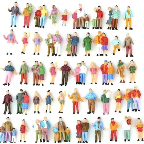 Machen Sie Ihre Modelleisenbahn-Szenen lebendig mit 25 verschiedenen Modell-Menschen-Figuren, Maßstab 1 87