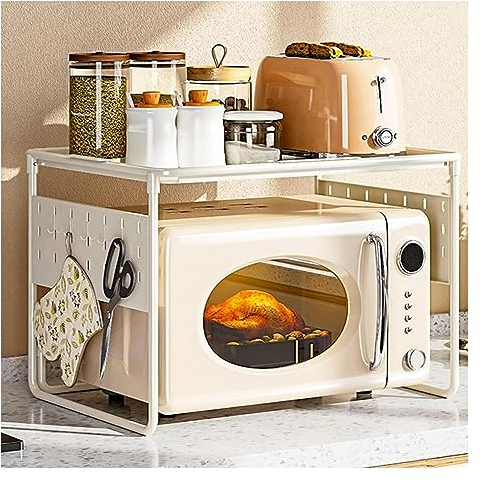 Estante Para Microondas Soporte Para Microondas Estante Para Horno Microondas De Acero Al Carbono Estante Para Tostadora Soporte Para Microondas Estante Para Organización De Especias Para Cocina