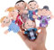 6 Piece Finger Puppet Set, Cloth Velvet Puppets, 6 People Family Members Finger Puppets Set, Party Favors for Baby Boys Girls Birthday Gifts Christmas Stocking Stuffers Story Time Random Colour