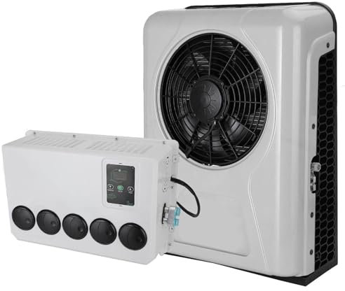 Condizionatore D'aria Del Tetto Del Camper Condizionatore Per Camper Dometic Inverter Elettrico, 12V DC Parcheggio Condizionatore D'Aria Split Per Bus Camion Auto Truck Caravan(Bianco)