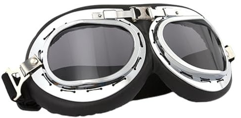 Nkmujil ATV-Schutzbrille, Motorrad-Reitbrille, Pilotenbrille, Outdoor-Sportbrille, Motocross-Brille mit verstellbaren Riemen zum Radfahren, Reiten