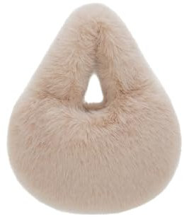 OPUS Damen Tasche | Handtasche AFURY mit Kunstfell ivory, 0