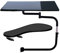 Adjustable Notebook Tray with Chair Mount for Computer Keyboard and Mouse (Black B2 Size)