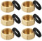 Flintronic Tappi in Ottone G1/2”(Ø 19.5 mm), 6 Tappi di Chiusura in Ottone con Filettatura Interna, Tappo di Chiusura Esagonale, con guarnizioni in gomma, Raccordi in ottone, per Rubinetto Valvola