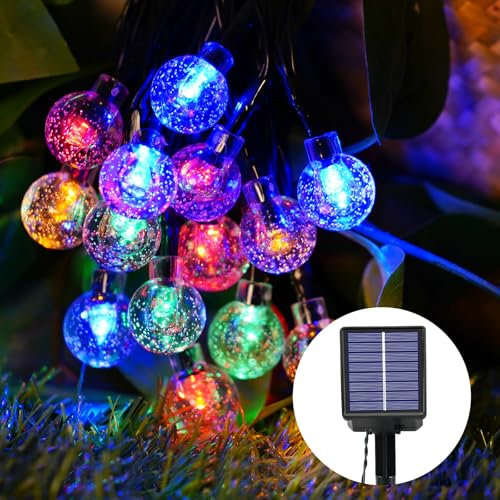 Realky Catena Luminosa Esterno Solare 60LED 8 Modalità Luci Solari Esterno IP65 Impermeabile 13.2M Luci Giardino Energia Solare per Festa, Campeggio, Balcone, Feste, Gazebo(RGB+Funzione di Memoria)