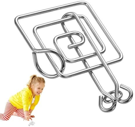 Acunny Metall-Puzzle-Spielzeug | 8-teiliges IQ-Test-Gedankenspiel, Denksportaufgabe - Tragbares Iron Unlock Interlock-Spiel, Lernspielzeug, Denkrätsel, flexibel, wiederverwendbar