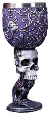 Swtgaah Medieval Dragon Shape Wine Glass Personality European Snow Wolf Wine Glass Unicorn Red Wine Glass Mask Cup Vintage Goblet (Mask Goblet)