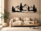 VAILLA Berge Wanddeko, Wandbild aus Holz, Wand deko in Schwarz Gold, 3D Bilder, Wandbilder Home Wall Art Dekoration, Wandaufkleber, Moderne Deko, Bilder für Zuhause Schlafzimmer, Wohnzimmer (Berge 16)