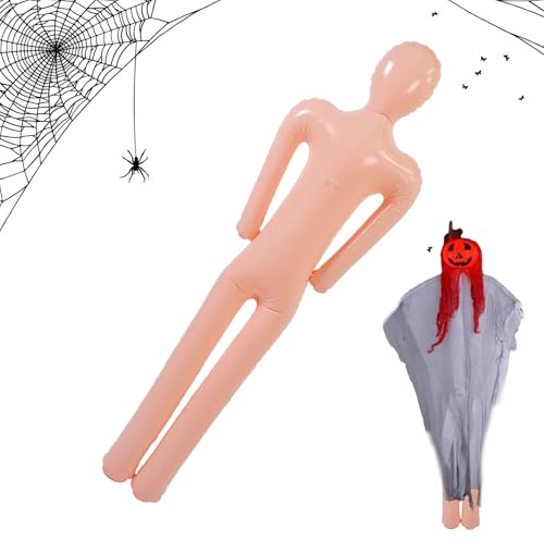 Yplkm Aufblasbare Puppe - Aufblasbare Körper Für Cosplay Und Halloween Deko - Realistische Deko Für Halloween Partys Escape Rooms Garten & Haus