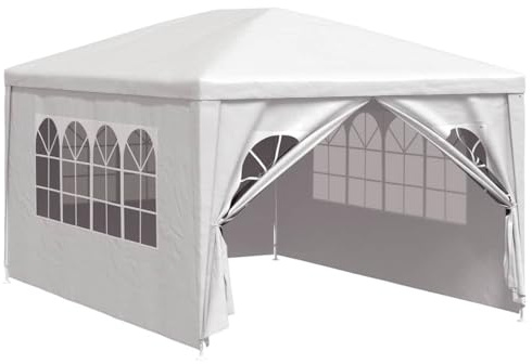 Tonnelle de Jardin, Tente de Réception Pavillon Barnum de Jardin 3x4 m Blanc