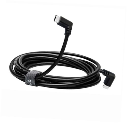 LRXIYODE Professional Double Type-c VR Link Cable Black for High-speed Data Transfer Fast Charging Compatible with VR Headsets and Portable Devices