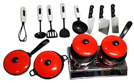 Pesoncarl 13 Uds. Utensilios Cocina Juguete para niños, Juegos Cocina Juguete para niños, Juguetes para el hogar, Utensilios Comida, sartenes, ollas, Platos, de.