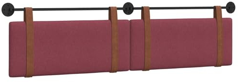 vidaXL Hängendes Kopfteil Weinrot Antikes PU, Schlafzimmer Deko, modernes Wandkopfteil, rechteckiges Design, minimalistischer Stil, Schaumstoff Polsterung