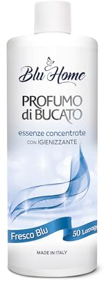 Blu Home Profumo per BUCATO, Essenza Profuma Bucato, Essenza Bucato a Lunga Durata, Super Concentrato per Lavatrice (500 ml (Confezione da 1), Fresco blu)