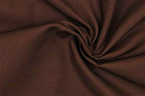 generisch Baumwolle - Uni/einfarbig - Meterware-Öko-Tex - 0,50 m-220g/lfm - Fahnentuch - Baumwollstoffe (Braun 5007)