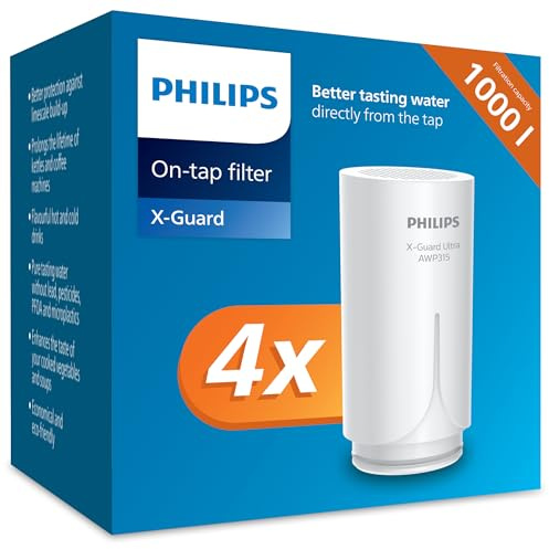 Philips Water Ontap Cartuccia filtrante AWP305P4/10, ULTRAFILTRAZIONE, capacità di filtrazione 1200 L, confezione da quattro