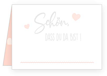 Edition Seidel Set 50 Premium Tischkarten Platzkarten Namenskarten Hochzeit - Geburtstag - Taufe - Kommunion - Konfirmation - Feier (Koralle/Coral, 50 Karten)