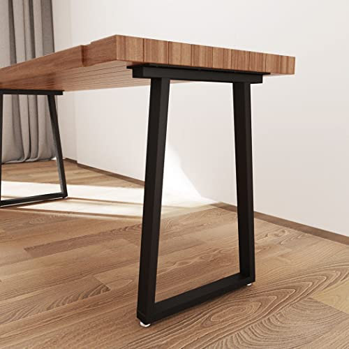 Lot de 2 Pieds en métal pour Meubles trapézoïdaux de 71,1 cm de Haut pour Table Basse Industrielle en Fer pour Salle à Manger, Table Moderne en épingle à Cheveux Noir