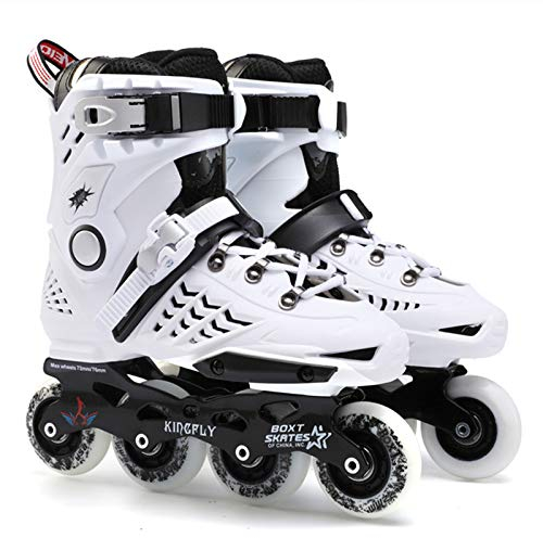 AYES Inliner Herren und Damen Professionelle Rollschuhe Fitness Inliner für Erwachsene und Anfänger (Weiß, 39)