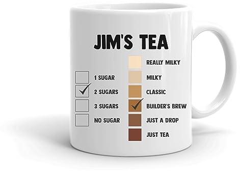 Forever Personal Designs *Personalised* Tea Colour Chart/Preference Design 11oz Mug