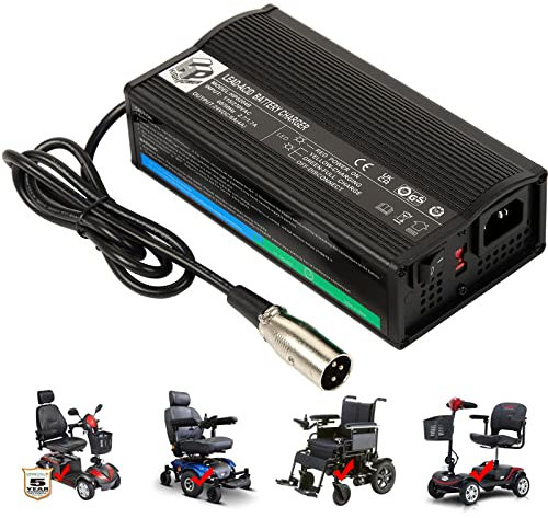 24 Volt 4.0 Amp XLR HP8204B Lead-Acid Battery Charger for Electric Wheelchair and Mobility Scooter