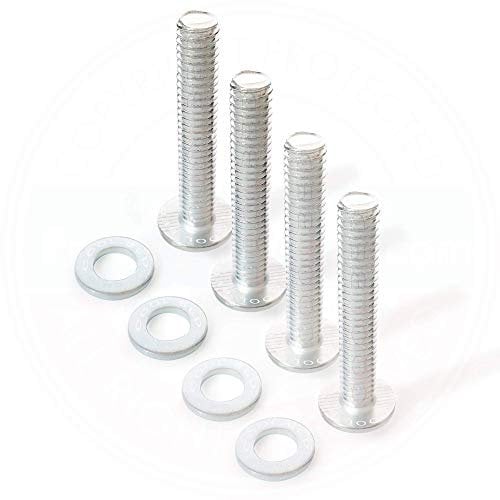 COOL BED 4 x M8 40mm Headboards Bolts Slotted Mushroom Screws Bolts and 4 x M8 (8mm) Flat Washers - Stainless Steel (A2)