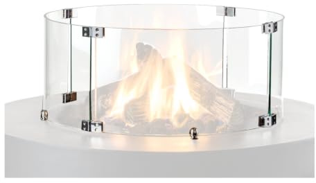 Happy Cocooning Mania Glasschirm für Feuertische rund 54x21 cm Glasumrandung