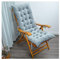 HUALEMEI 8cm Verdicken Schaukelstuhl Auflagen,Anti Slip Schaukelstuhl Kissen Mit Krawatten,Komfort Untere Rücken Schmerzkissen Zu Chaise Sofa-Blau 125x48cm(49x19inch)