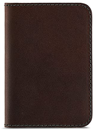 Pack & Smooch Leder Wallet Portemonnaie Geldbörse | Pflanzlich gegerbtes Leder | Handgefertigt in Deutschland | Farbe in Dunkelbraun