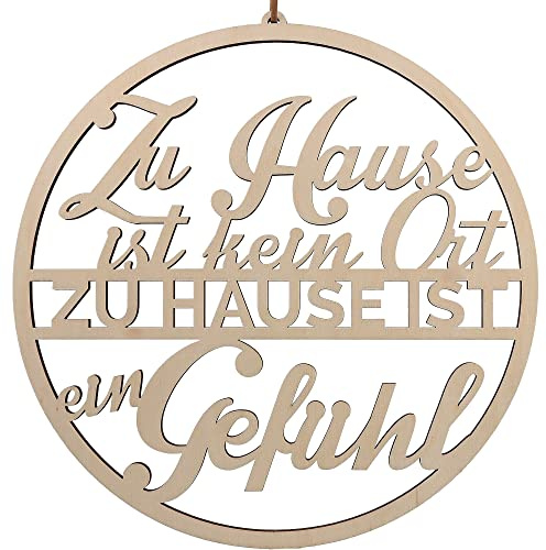 Spruchreif · Deko Loop · Holz-Dekohänger · Zuhause ist kein Ort · Wanddeko · Türkranz · Hoop · Geschenk