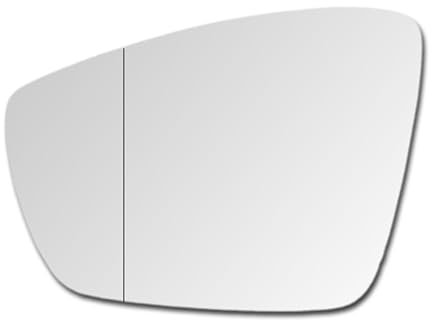 Spiegelglas zum Kleben Ersatzspiegelglas Außenspiegel Links Asphärisch passend für VW POLO (6R) ab 2010