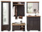 Stella Trading JASMIN Flurgarderoben Set in Graphit, Artisan Eiche Optik - Landhausstil Garderobenset 5-teilig für Ihren Eingangsbereich - 280 x 204 x 41 cm (B/H/T)