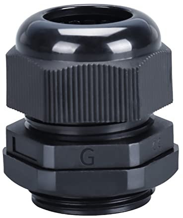 6Pcs Plastic G1/2 Cable Gland for Connection 6mm-12mm Wire - Waterproof IP68 Electrical Conduit Compression Connector with Locknut Stuffing/Washer (Black)