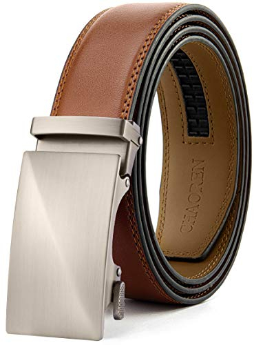 CHAOREN Gürtel Herren, Automatik Ledergürtel Herren Ratsche für Business Anzug, 35mm Gürtel ohne Löcher, Größe Angepasst