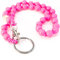 drop letsy DROPLETSY Holzperlen Handykette (kurz) - Schlüsselkette mit Karabiner und Schlüsselring für Schlüssel, Geldbeutel, Hose… (90cm, Pink)