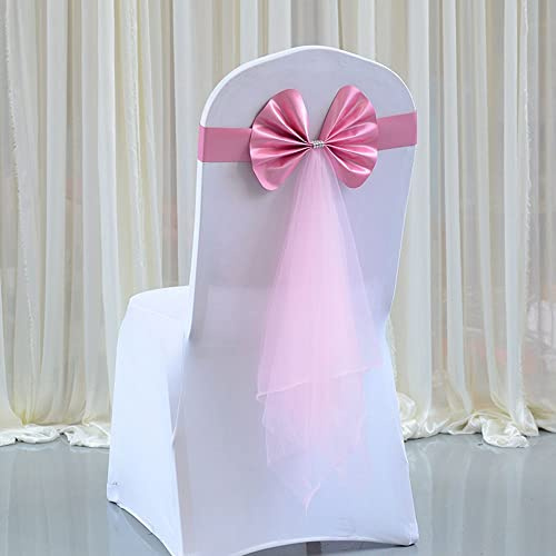 LUMoony 10Pcs Bunte Satin Schärpe Hochzeit Stuhl Bogen Stuhlschärpen Stuhl Schärpen Stretch Schleife Stuhlschleifen Satin Stuhlschleifen Schleifen Stuhlhussen Organza-Stuhlschärpen