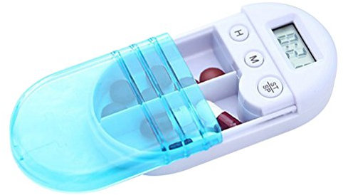 Pilulier électronique portable avec minuteur et alarme intelligente avec 2 compartiments