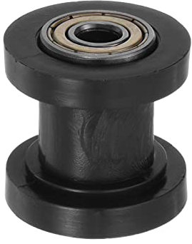 sourcing map Chaîne Galet Poulie Tendeur 8mm Nylon Rainure Type Guide Roue Glissière pour Mini Moto Dirt Vélo VTT Go-kart Porte Coulissante Irrigation Équipement, Noir