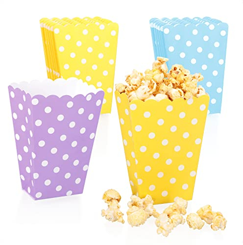 com-four® 16x Popcorn-Tüten - Papiertüten für Picknick, Geburtstage, Hochzeit oder als kleines Osternest - Snacktasche [Auswahl variiert] (16 Stück - bunt)