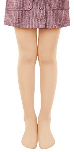 L&K-II Mädchen Ballett Strumpfhose Tanzstrumpfhose mit Fuß 80 DEN Blickdicht Mikrofaser Farbig 27251 Haut 164-170