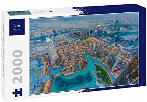 Lais Puzzle Luftaufnahme von Downtown Dubai bei Sonnenuntergang Vereinigte Arabische Emirate 2000 Teile