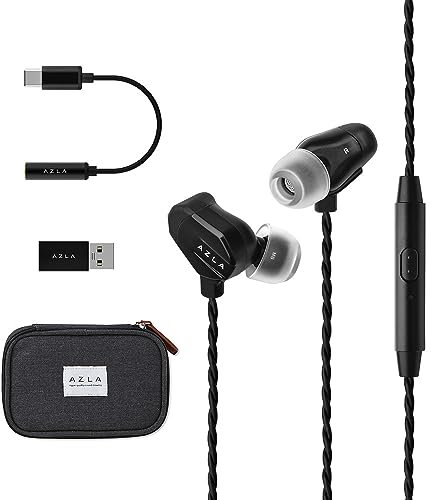 AZLA AIM8 Wired Earphone with Microphone, Gaming Earbuds with FPS Audio Profiles, Clear Mic for PC, PS5, Xbox, and More – Plug & Play Compatibility, IEM for Gaming
