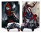 Toxxos Skin pour PS5 - Disc Edition - Accessoires pour console et manette de PS5 - Cadeau pour console PS5 - Ensemble complet - Rouge et noir - Motif araignée rouge et noir