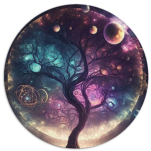 Puzzle per adulti colorati nella natura dell'albero per adulti puzzle 1000 pezzi puzzle rotondo design audace (67,5 x 67,5) 1000 pezzi