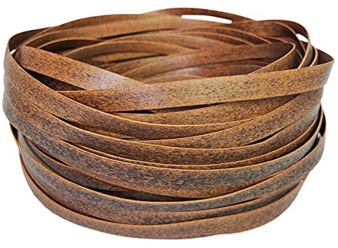 Rattan-Möbel-Befestigungsset 12 mm breiter PE-Rattanstreifen aus Korbgeflecht und Kunststoff für Loungesessel, Sonnenliegen, Schaukelstühle, Terrassenmöbel-Reparatur, 500 g/30 m/braune Holzmaserung
