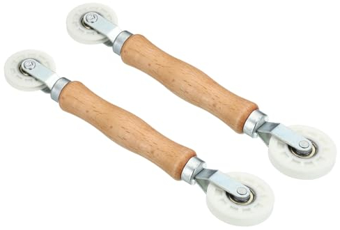 PATIKIL LED Streifen Kanal Roller Werkzeug 2 Pack U-Rillen Räder mit Hölzerne Handgriff Schnelle Montage Werkzeug für 5-8mm Breite LED Streifen
