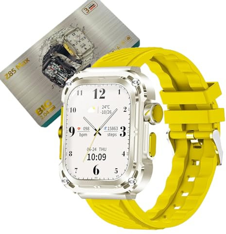 YODAOLI Z85 Max Smartwatch, Z85 Smart Watch, Z85 Max Watch, Smart Watch Z85 Max, Outdoor Waterproof Sport Smart Watch - 2.1 Inch HD Display (Yellow)